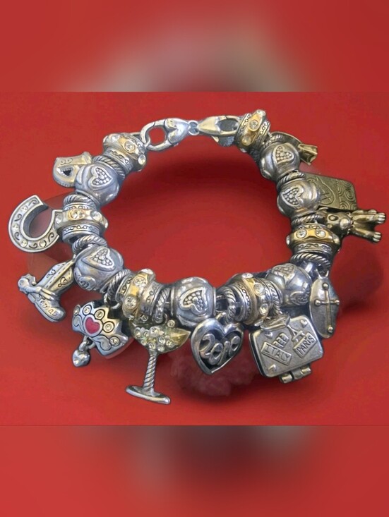 Brighton Jewelry - Brighton silver and gold plated massive charm bracelet